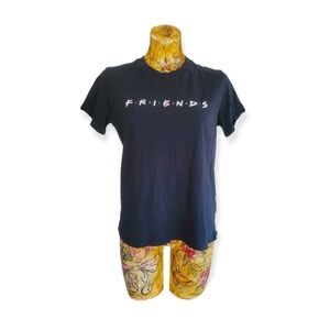 Friends tshirt top black LARGE classic tee television tv sitcom